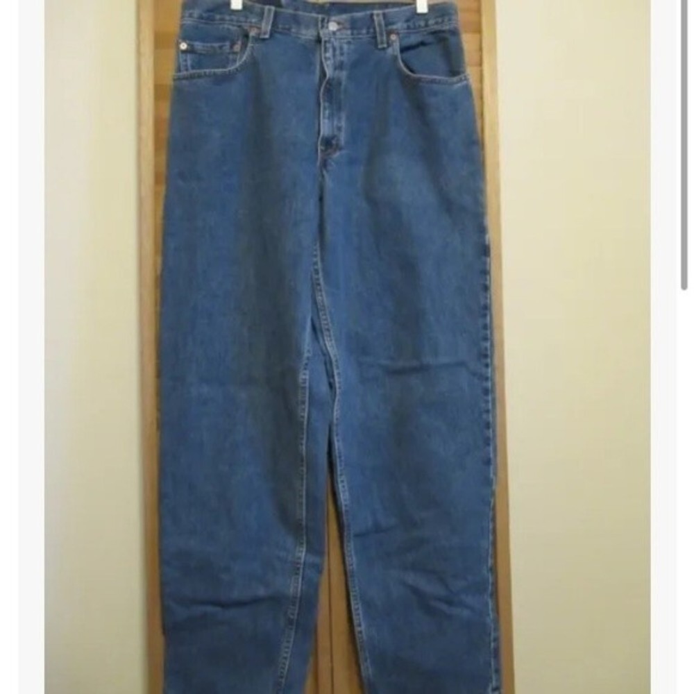 NWT Mens Levis 570 Red Tab Baggy Leg Blue Jeans Size 34x34 34/34 Levi's vintage